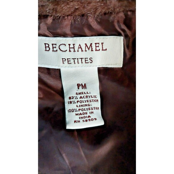 Vintage Bechamel Faux Fur Zip Up Lined Vest size Petite Medium - Picture 5 of 6